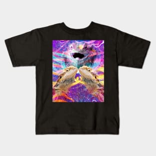 EDM Trippy Bearded Dragon Lizard Rave Kids T-Shirt